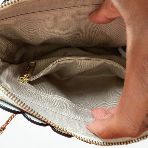 [NEW] TALBOTS PLANO SCALLOPED-LEATHER CROSSBODY BAG - Picture 9 of 13